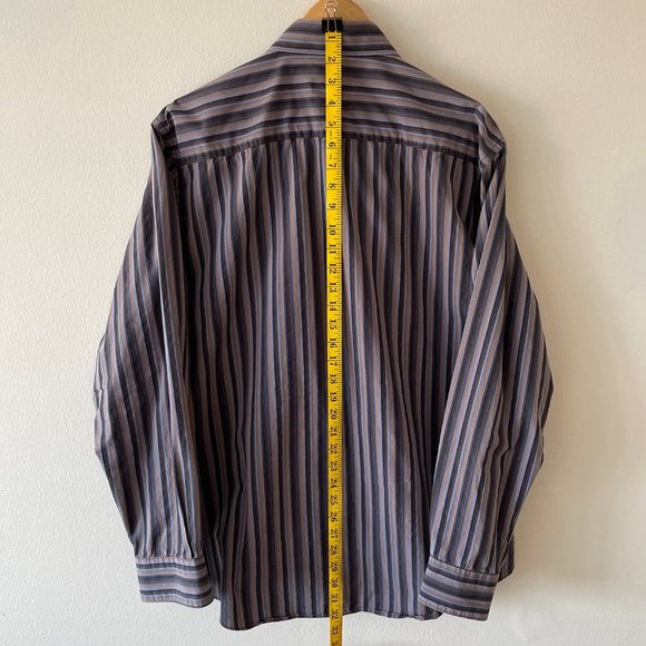 Bugatchi Shirt - Multi-Colour Stripe - X-Large - Regular Fit - Picture 3 of 5